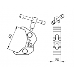 Crab clamp (for articulating arm)